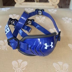 used adult size UA blue football helmet chin guard